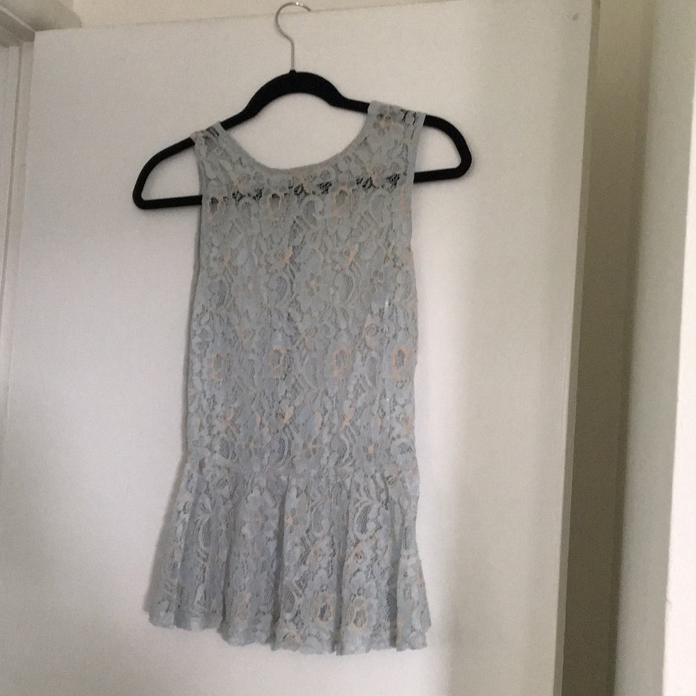 Light blue lace top